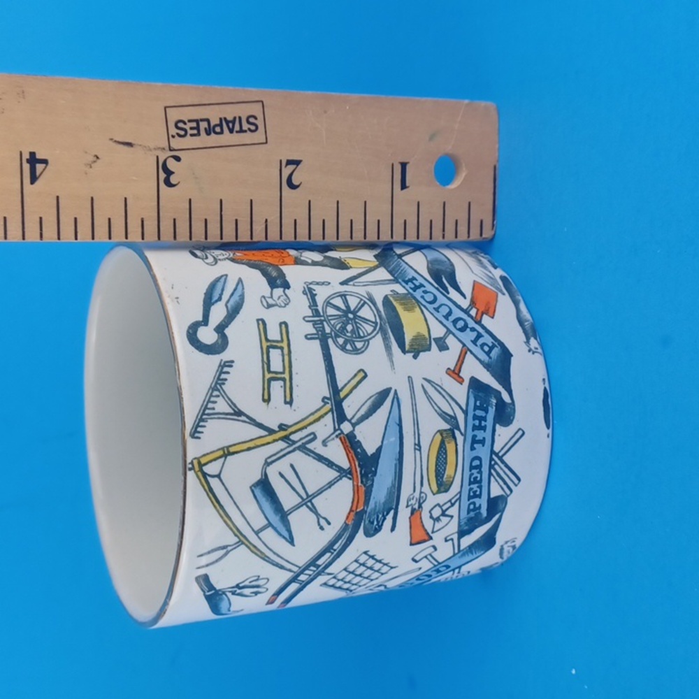 B & L England Farmer's Arms Porcelain Coffee Mug God Speed the Plow - Picture 7 of 7